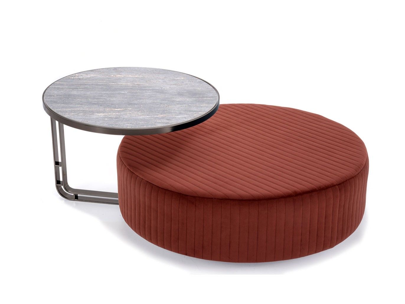 Круглый пуф из ткани Domingo Salotti Febe ARCH-00099951 - Вид №4