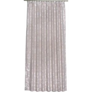 Штора на ленте «Папоротник» 160х260 см жаккард цвет молочный