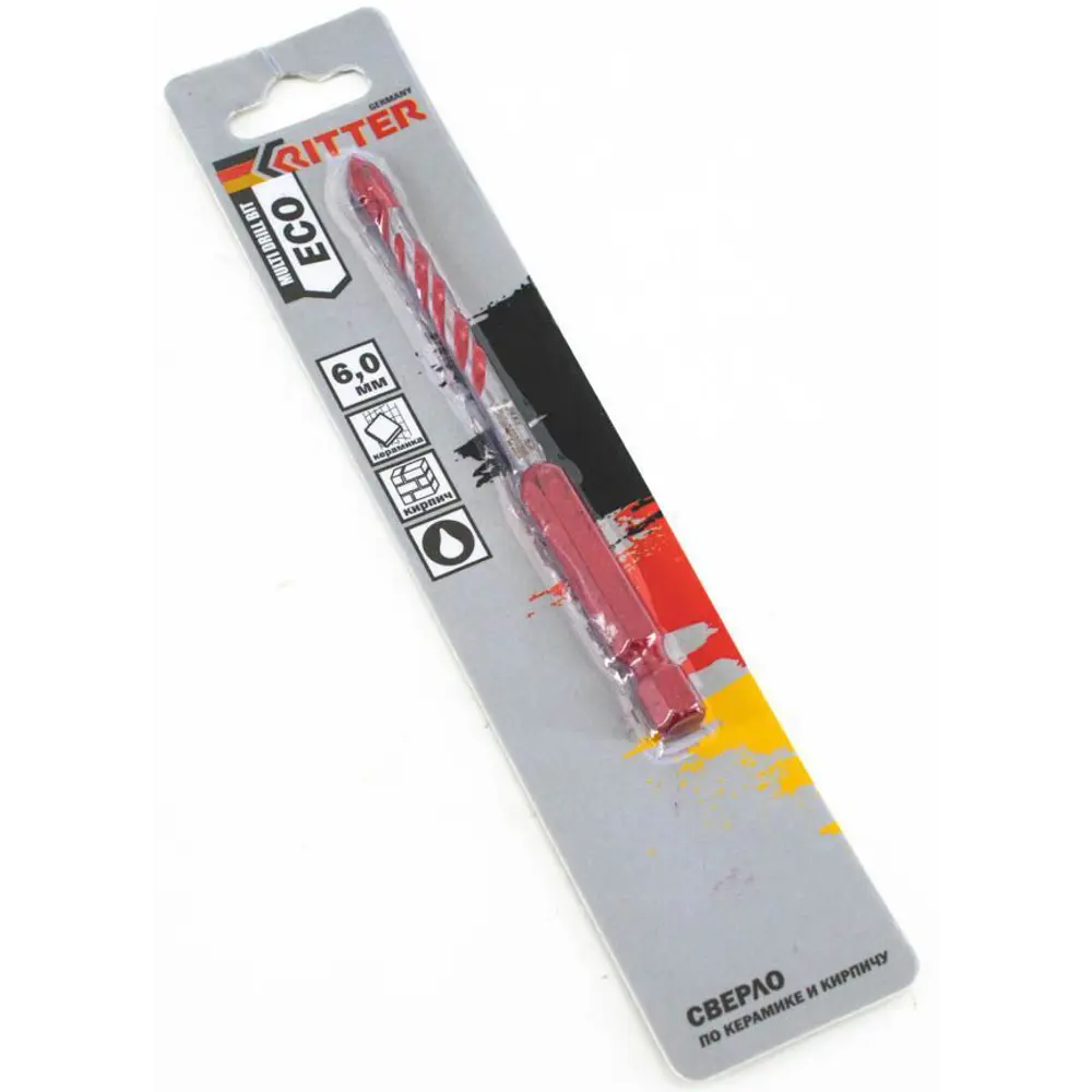 Сверло копьевидное по стеклу и керамике Ritter Eco 6 мм STLM-2168770 - Вид №2