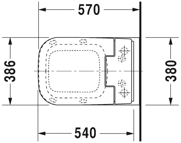 2561590000 Подвесной унитаз настенный Белый Duravit P3 Comforts Германия - Вид №3