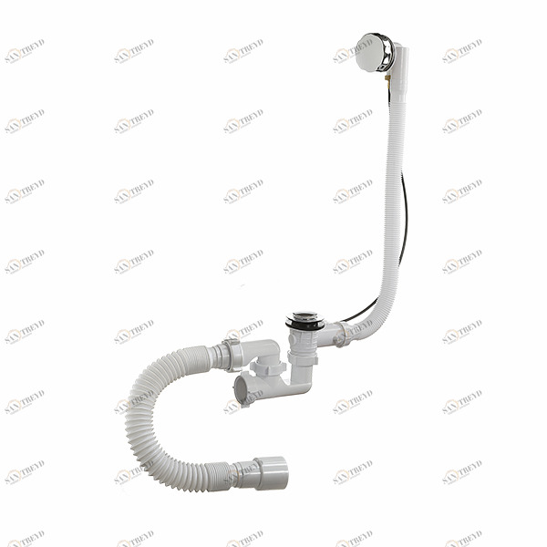Сифон для ванны 1 1/2 40 регулир., п/а, с переливом и гиб.тр. 40/50 А-27089 (О) А-27089 ОРИО 151675