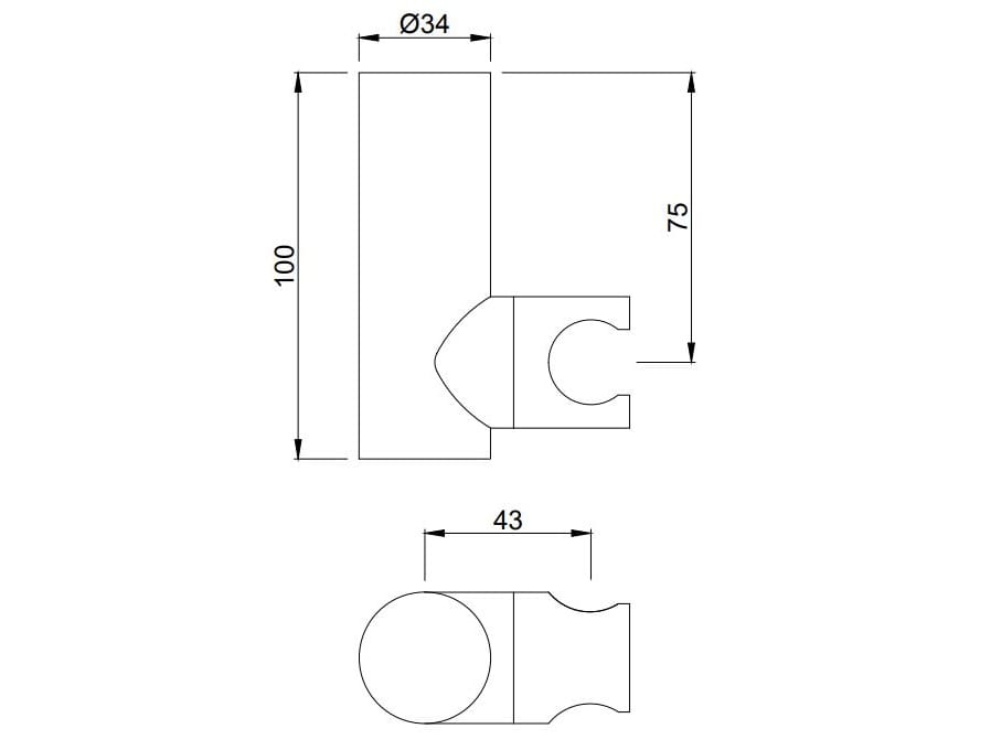 Держатель для душа из АБС-пластика JAQUAR Laguna ARCH-00121212 - Вид №2