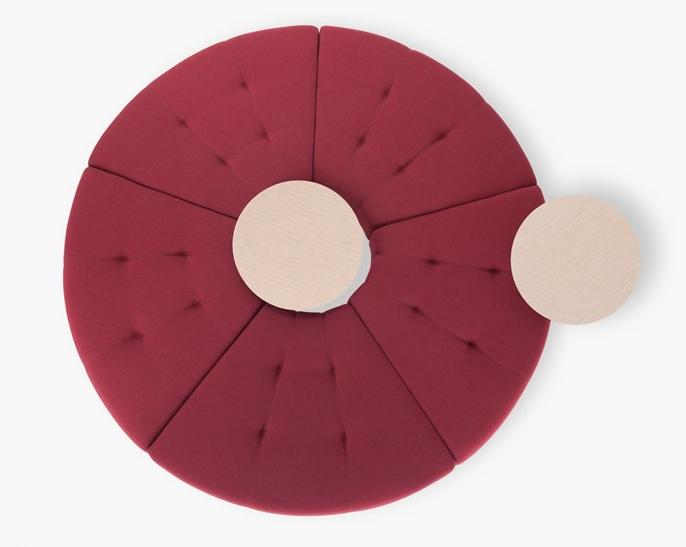 True Design Круглая скамейка из ткани Millepiedi Mp 5p0r - Вид №6