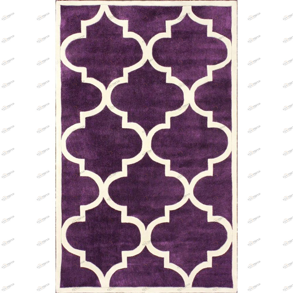 Ковер Trelli фиолетовый 300х400 DOLLY CAPRETS ДИЗАЙНЕРСКИЕ, ТРЕЛЬЯЖНЫЙ УЗОР 015140 Белый;фиолетовый 