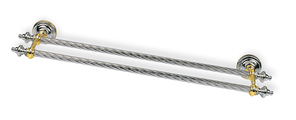 G05.2(03) Stil Haus Giunone, полотенцедержатель двойной, цвет хром - белый