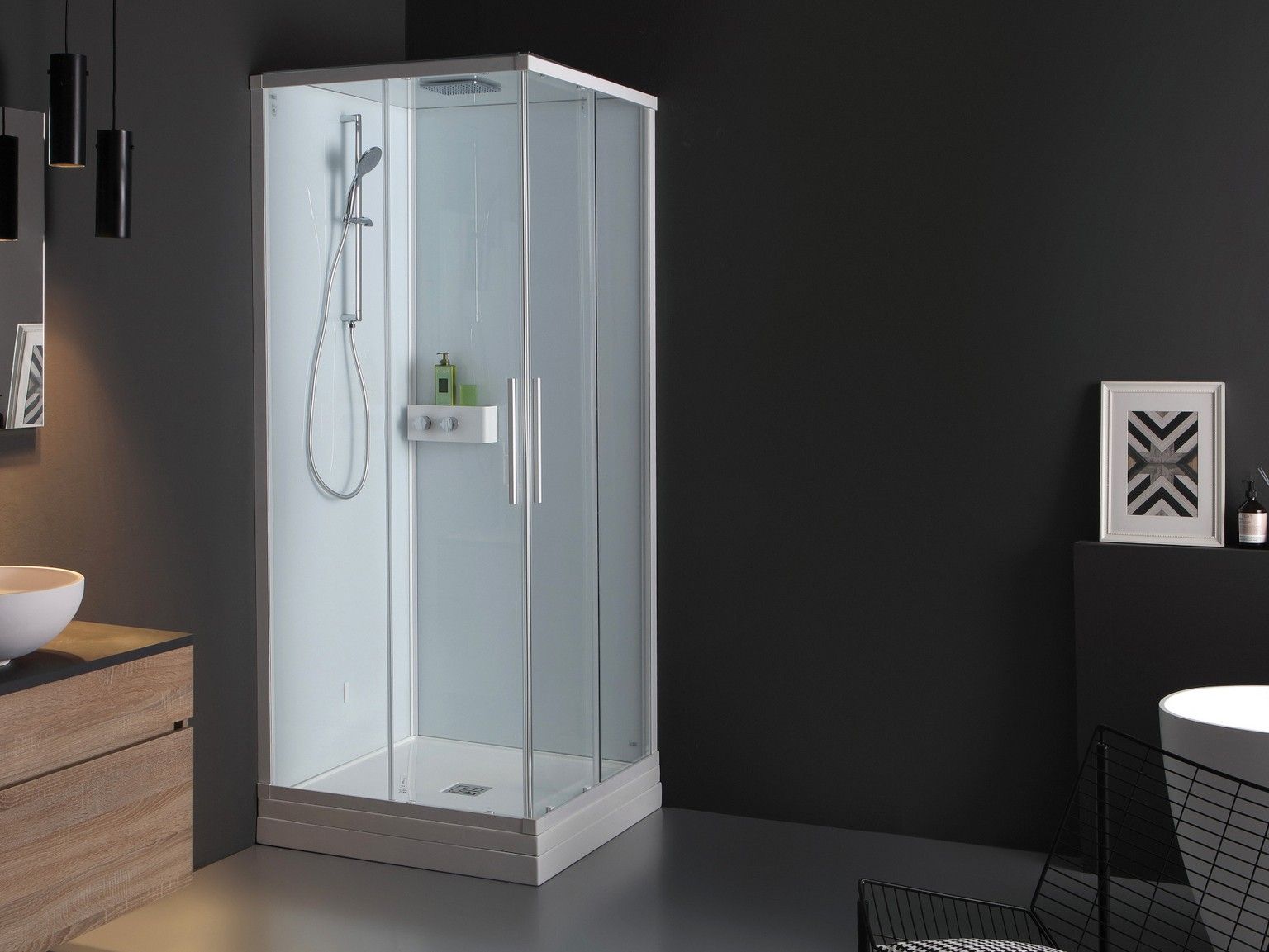 Квадратная угловая душевая кабина с раздвижной дверью Kinedo K500 ARCH-00145412