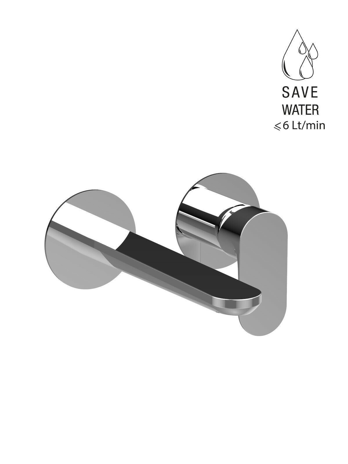 Настенный смеситель для раковины без слива с ограничителем расхода Rubinetterie Frattini Lea ARCH-00000218