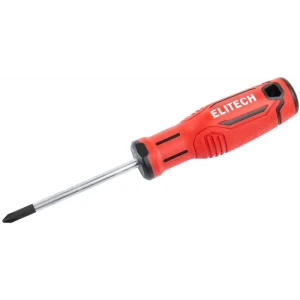 Отвертка крестовая Elitech 211202 PH1x75 мм с магнитным наконечником 89407120