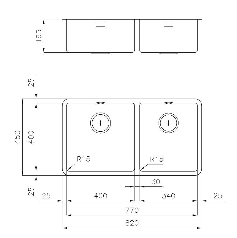2206850 Мойка KE - R15 2206850 Fosterspa  - Вид №1