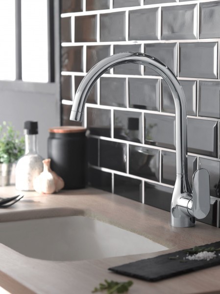 E99477-CP Смеситель для кухни, донный клапан Jacobdelafon KUMIN Santreyd - Вид №1