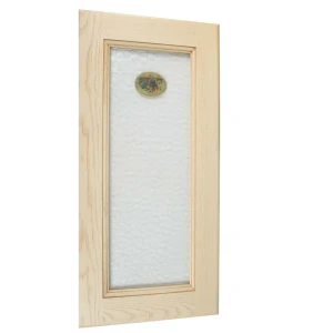 Фасад со стеклом Невель 39.7x76.5 см Delinia ID массив ясеня цвет кремовый