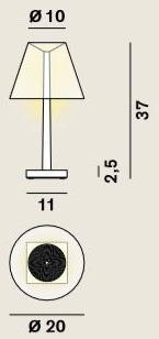 Rotaliana Светодиодная настольная лампа из поликарбоната Dina sun-id-1480443 - Вид №3