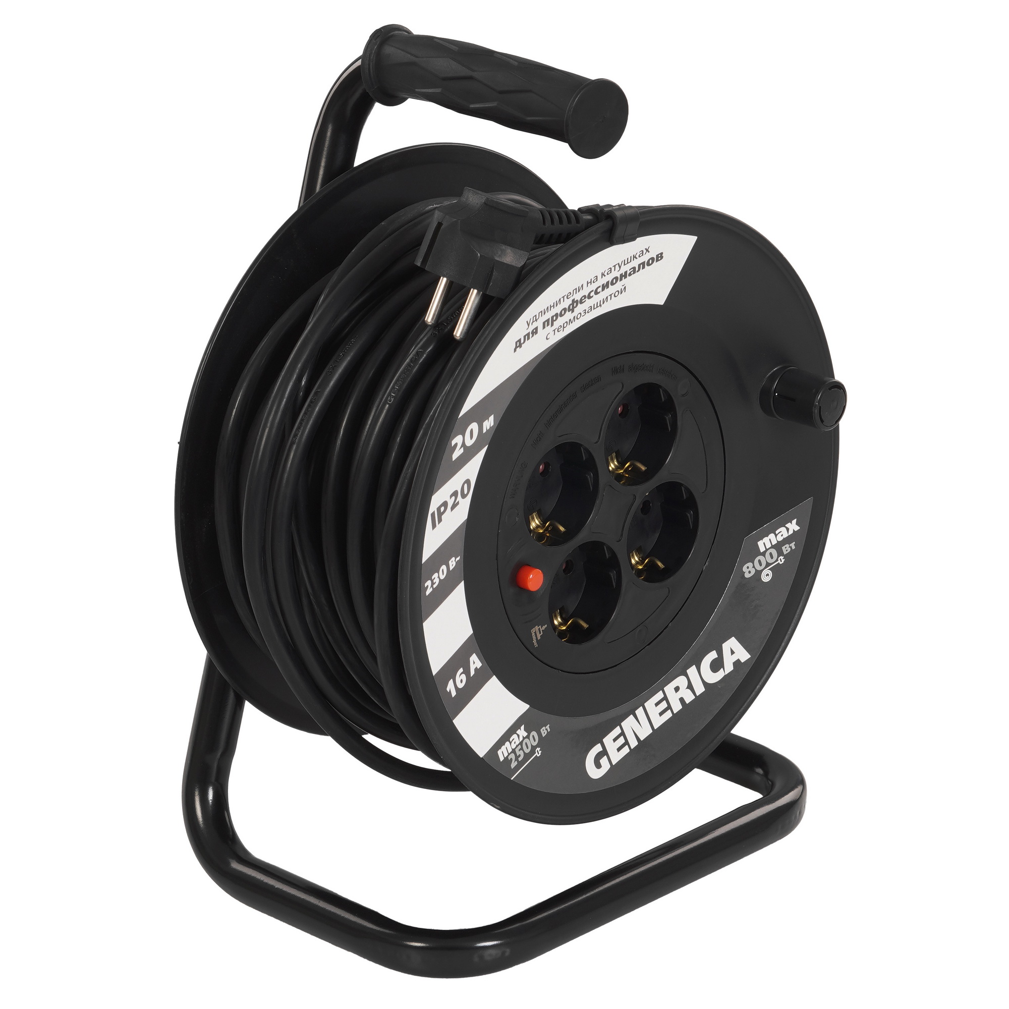 Удлинитель силовой IEK 1857231 черный 9110700 STDN-0010112