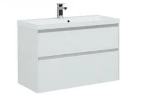 Тумба под раковину Aquanet Гласс 100 белый