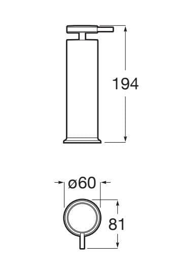Дозатор мыла из нержавеющей стали Roca Allegro ARCH-00068195 - Вид №2