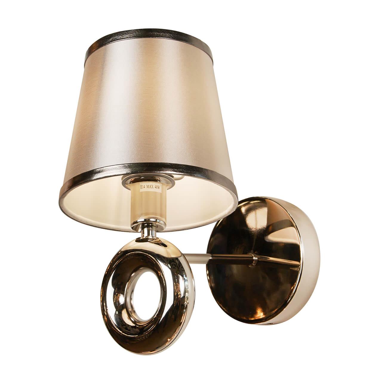 Бра с абажуром коричневое Brooklyn W2401-1 ILAMP BROOKLYN 00-3949140 Коричневый;никель  - Вид №1