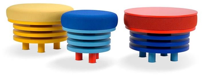 Adrenalina Пуф из круглой ткани с обивкой Roche sun-id-1463282 - Вид №2