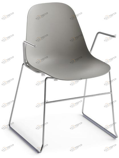 Crassevig Стул из полипропилена, штабелируемый салазками Pola sun-id-1476016