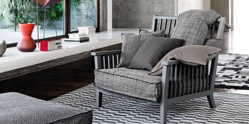 Gervasoni Кресло из ткани с подлокотниками Gray sun-id-1351211 - Вид №8