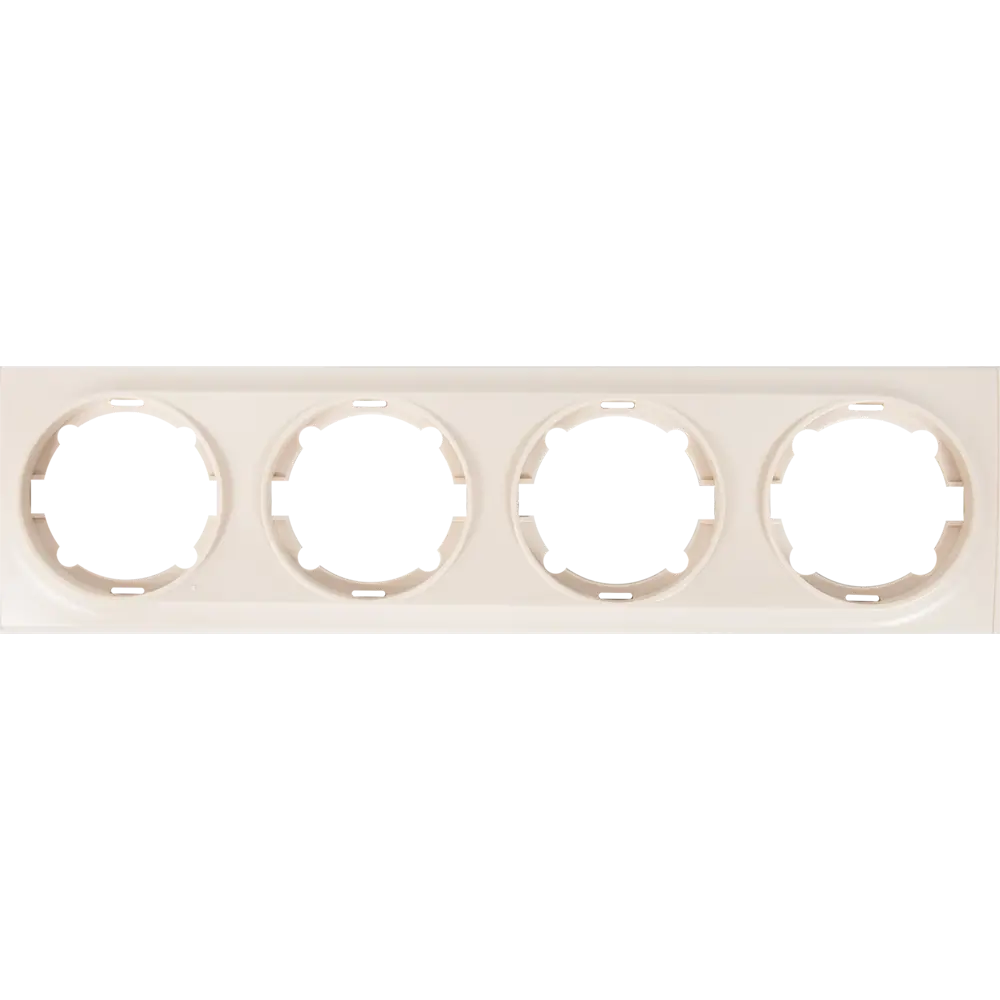 ONEKEYELECTRO Florence - рамка на 4 поста бежевая для розеток и выключателей 82127002 STLM-0019887