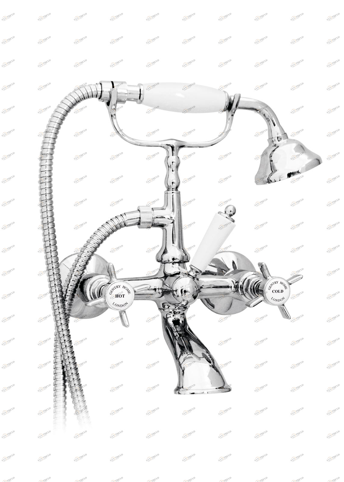 Gentry Home Смеситель для раковины Style на три отверстия с всплывающей пастой Ascot  GH102605 