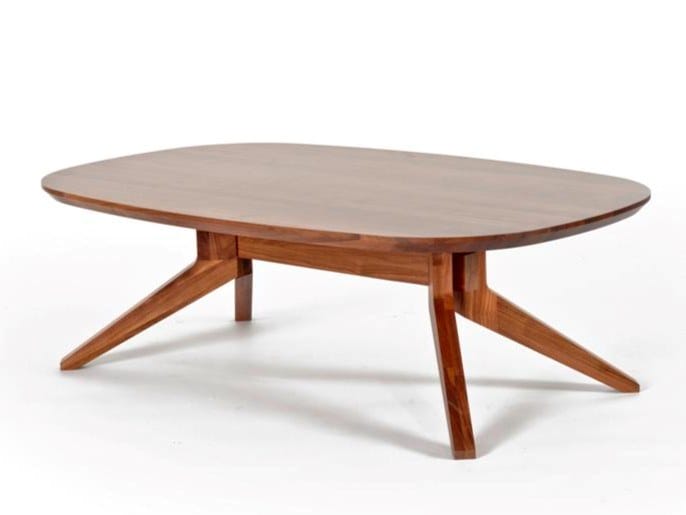 Овальный журнальный столик из грецкого ореха Case Cross ARCH-00060300 - Вид №1