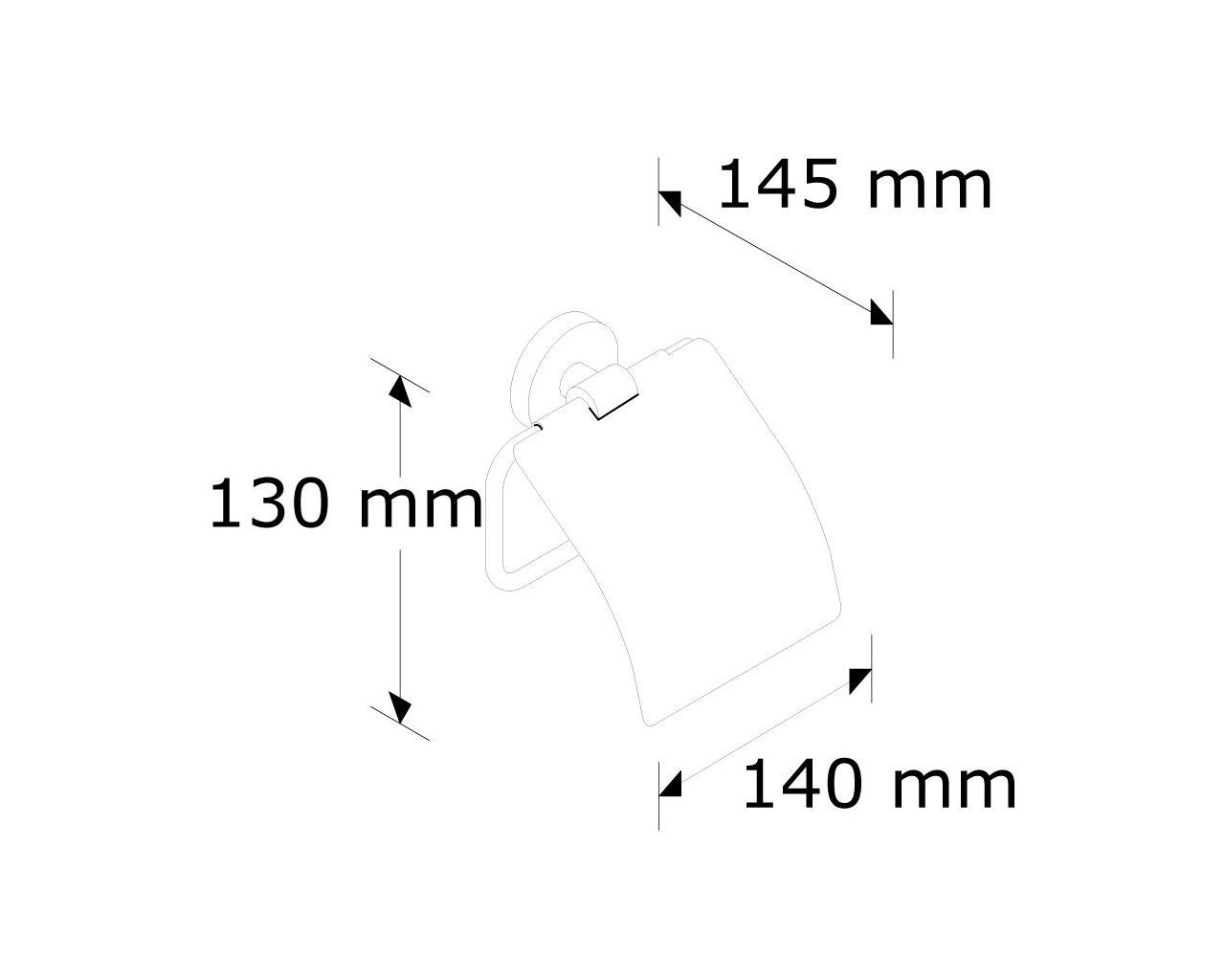 MHA01M Держатель для туалетной бумаги MATT Merida  - Вид №1