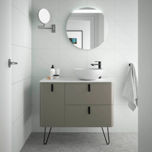 24674 SALGAR Мебель для умывальника UNIIQ 1200 левая MATT MOKA Мэтт Тауп