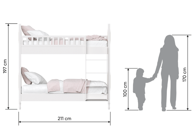 Кровать двухъярусная белая Elit ELLIPSE ELLIPSE ELIT 00-3951308 Белый Santreyd  - Вид №4