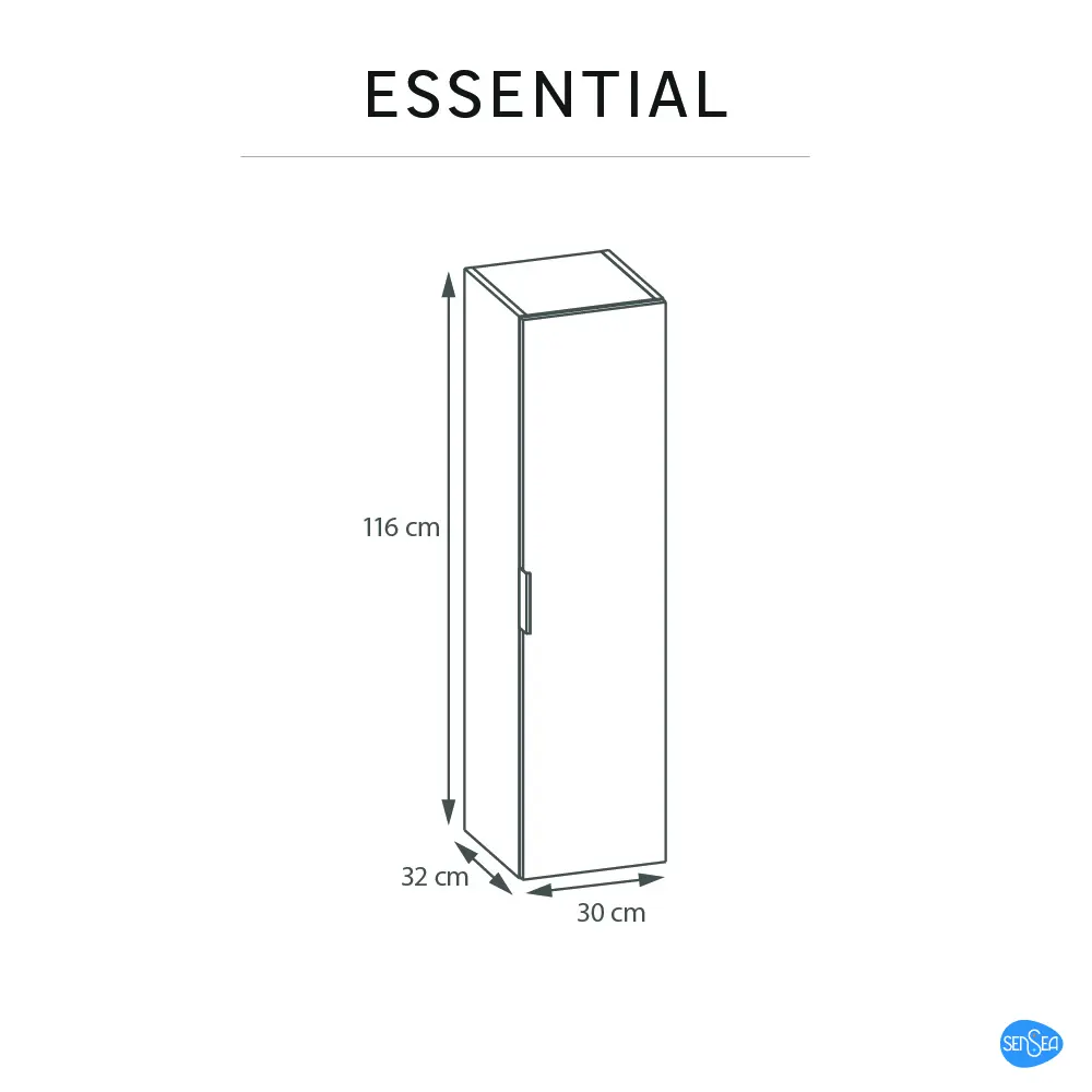 Пенал для ванной Sensea Essential 30x116x32 см цвет дуб 82597800 STLM-2156860 Без серии - Вид №16