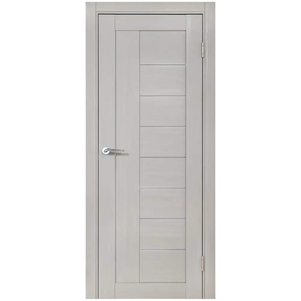 Дверь межкомнатная со стеклом Легда-29 80x200 см Hardflex серый с замком и петлями PORTIKA STLM-2160770 - Вид №1