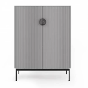 Шкаф двухдверный светло-серый низкий Uno BRAGIN DESIGN LIVING 00-3974668 Серый