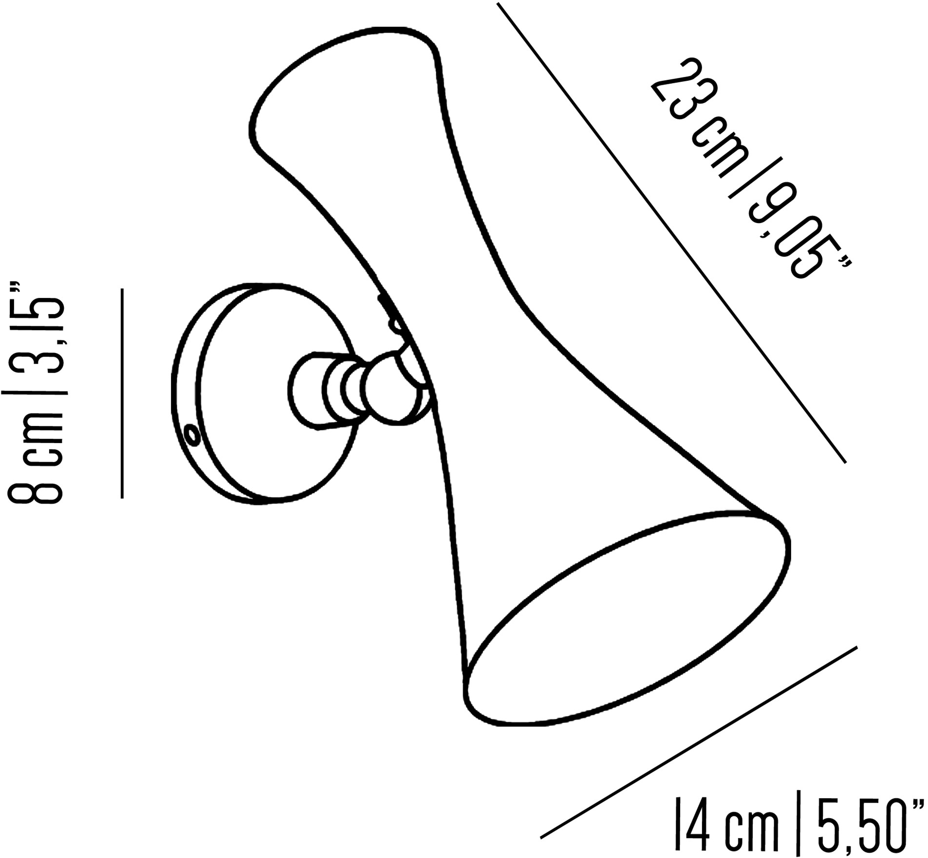 Il Bronzetto Регулируемый настенный светильник из латуни Wormhole Wor mini - Вид №1