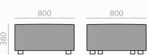 Andreu World Квадратный пуф из ткани Dado Rs0311 - Вид №2