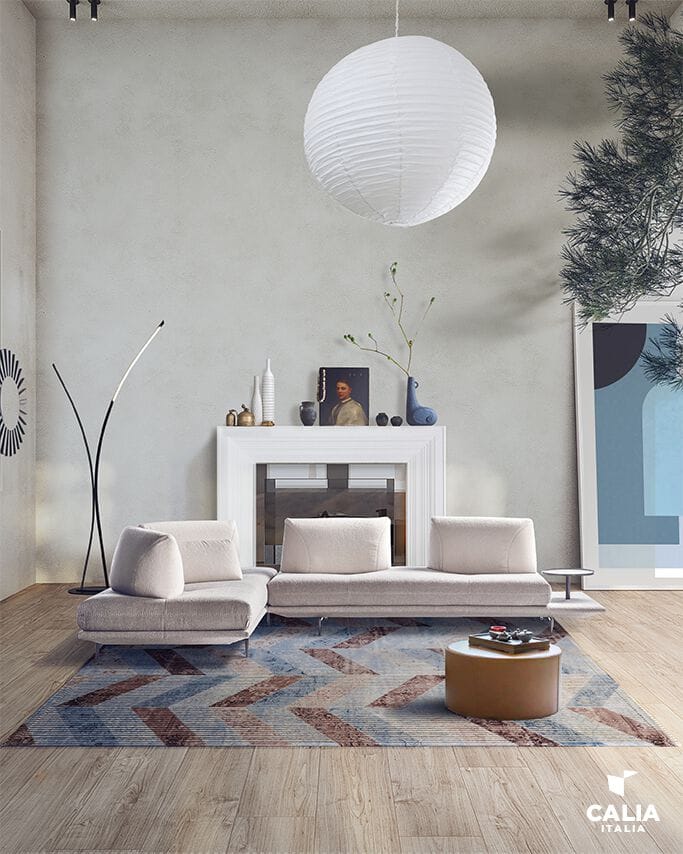 Угловой диван из ткани Calia Italia Superior ARCH-00082470 - Вид №1