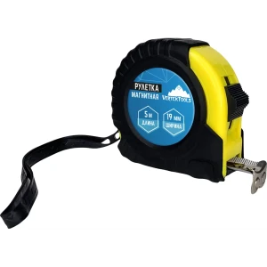 Рулетка VERTEXTOOLS с магнитным наконечником 5м - точность в каждом измерении 84610404