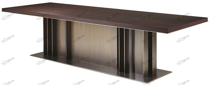 Promemoria Прямоугольный стол дерево-бронза Milano 2019 sun-id-1404256