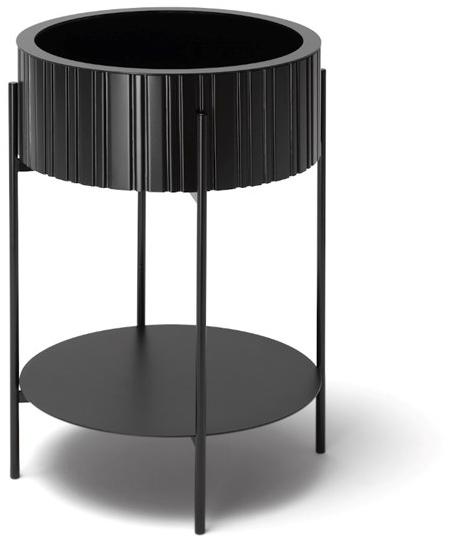 müller möbelfabrikation Высокий круглый металлический журнальный столик с местом для хранения вещей Twist sun-id-1369109 - Вид №1