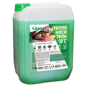 Теплоноситель Glanz Eco GL-402 -30°C 10 кг пропиленгликоль 85117063 STLM-2181888