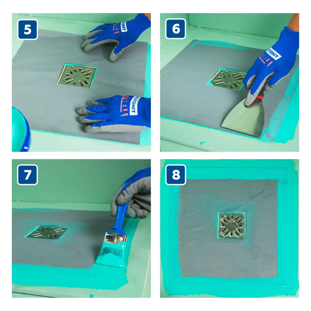 Гидроизоляционная лента PLITONIT для защиты стыков в ванной 120х120 см 89422053 STLM-1574473 - Вид №5