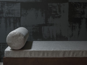 Льняная и полиэфирная однотонная ткань