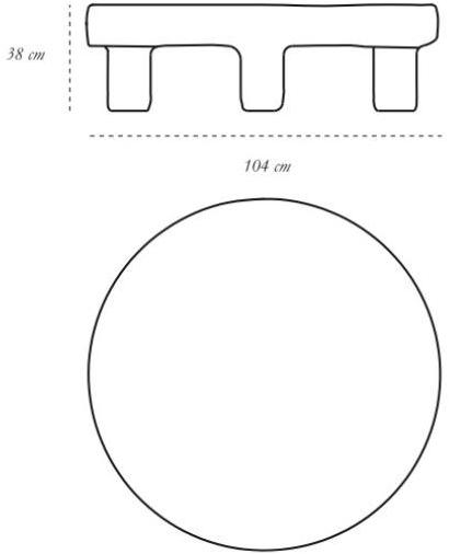 Scarlet Splendour Круглый журнальный столик из латуни Fools' gold sun-id-1415764 - Вид №2