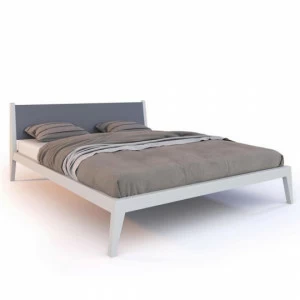 Кровать двуспальная 200х200 см серая с решеткой Fly BRAGIN DESIGN REPLACE 00-3862361 Серый