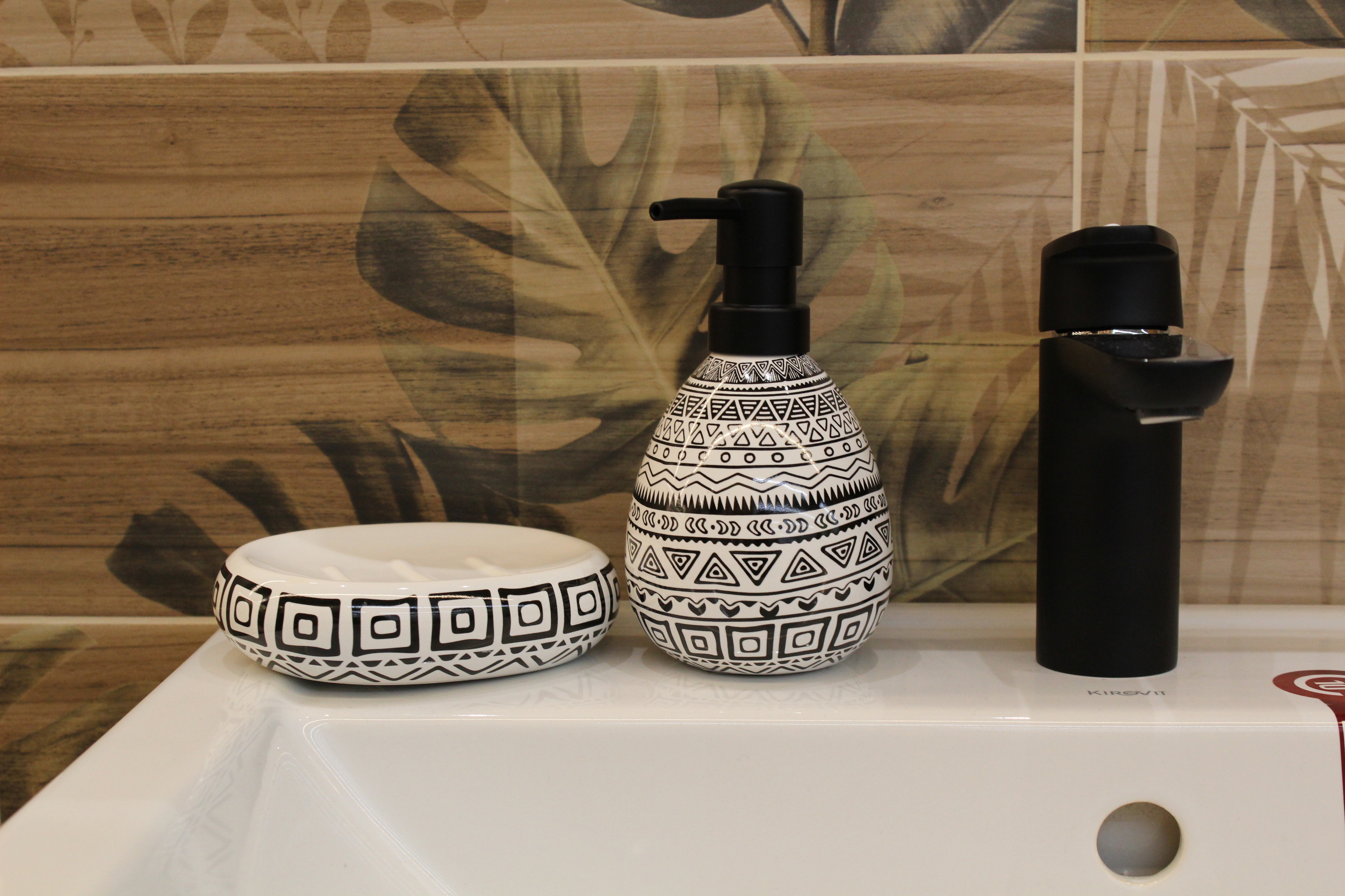 83425117 Мыльница керамика цвет белый/чёрный Nomads STLM-0041241 MOROSHKA  - Вид №8