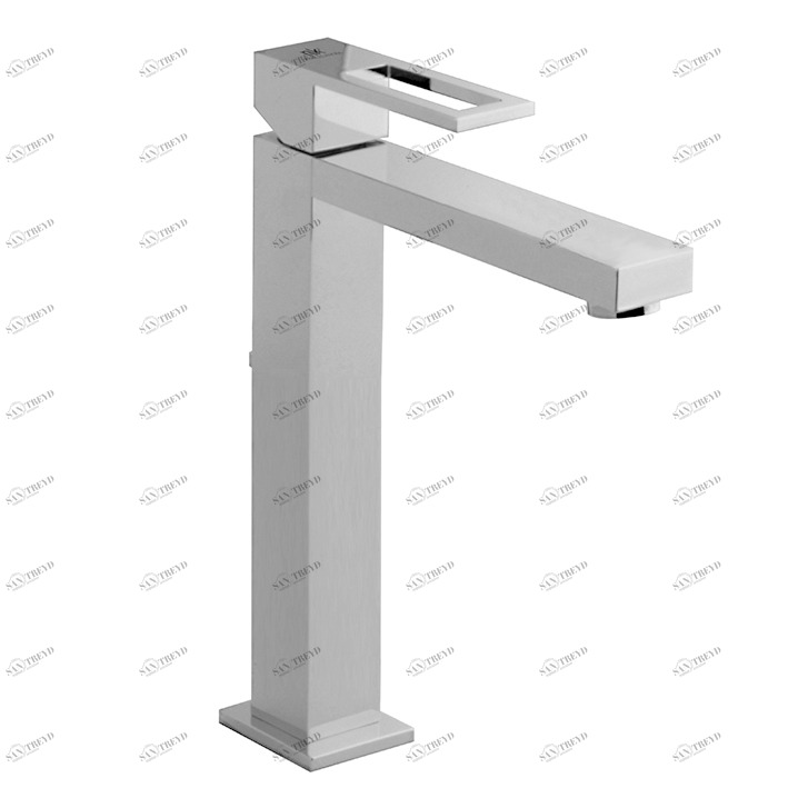 Однорычажный смеситель для раковины 3/8 ”с высоким изливом. Керамический картридж Ø25 мм. Длина шлангов 360 мм. Со съемным сливным набором 1 1/4 ”. Аэратор «Плюс». Расход 10,5 л / мин. при 3 барах.  Irta NOKEN 100038703  CHROME