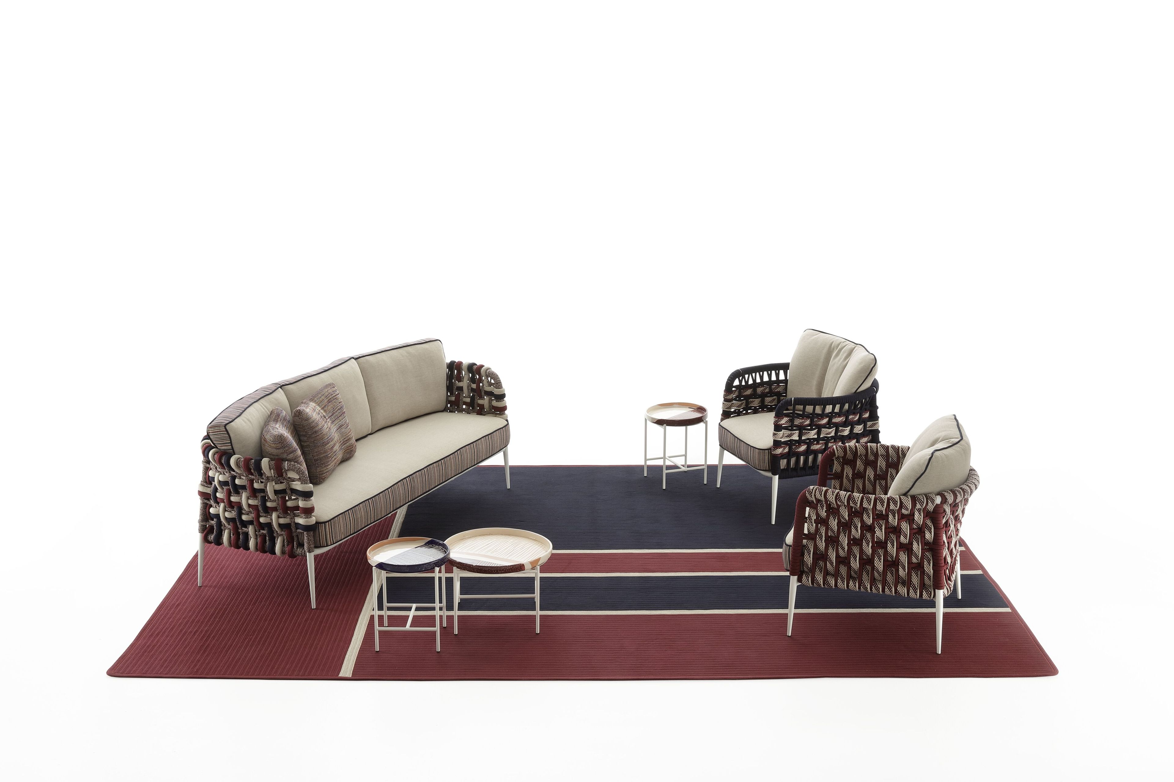 Прямоугольный ковер ручной работы из полосатой ткани Nodo Italia Antonio Marras + Nodo Italia ARCH-00115441 - Вид №3