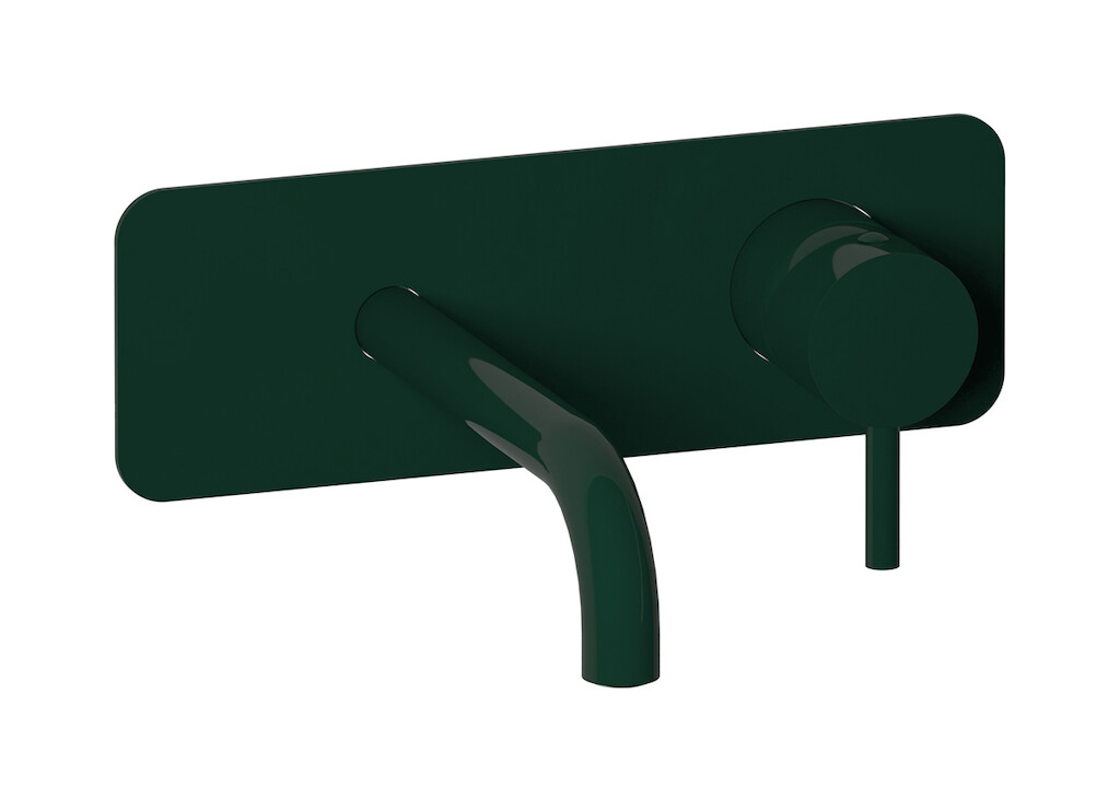 Встроенный в стену смеситель для раковины на 2 отверстия в комплекте с донным клапаном WE ARE IB co206vd Green Maddalena Colore