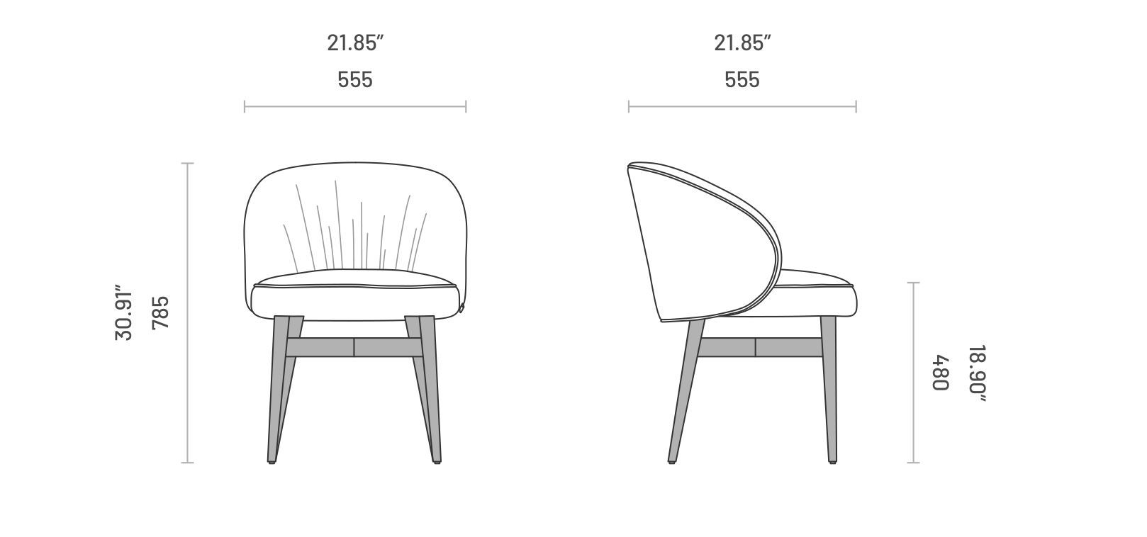 Мягкий стул Domkapa NORAH ARCH-00058516 - Вид №6