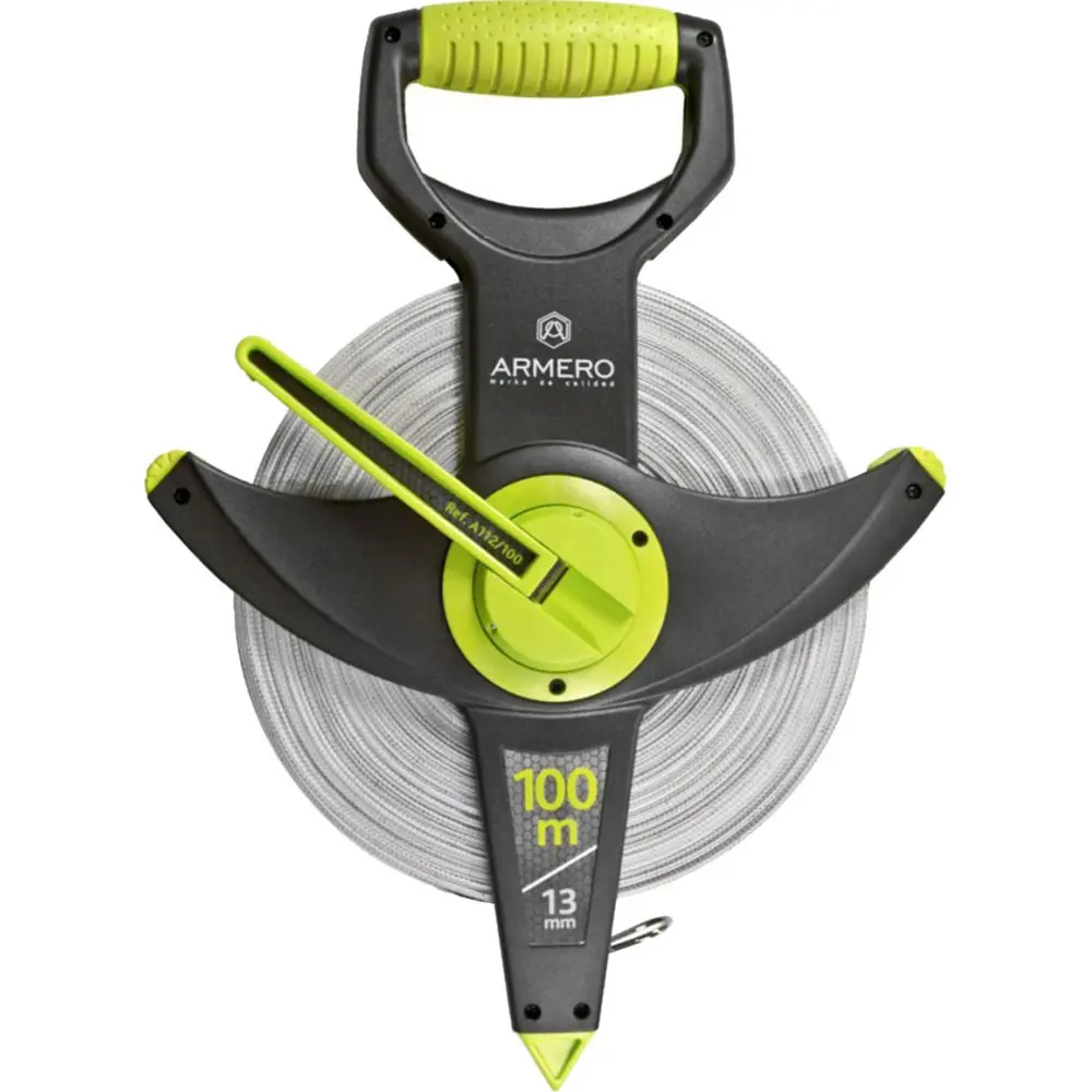 Лента геодезическая Armero A112/100 фиберглассовая, 100 м x 13 мм STLM-2082752