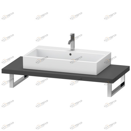 LC102C04949 L-Cube Консоль для накладных раковин и встраиваемых умывальников Графит матовый, декор Duravit